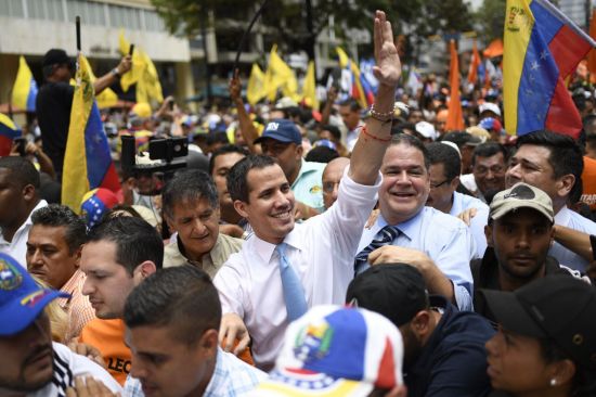 베네수엘라 야권을 이끌고 있는 과이도 임시 대통령. 사진=AP연합뉴스