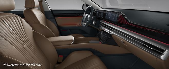 익스클루시브 - 인디고/브라운 투톤 - 인조가죽/패드 프린트 내장재 (이미지)