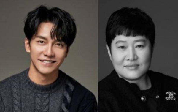 가수 겸 배우 이승기, 권진영 후크엔터테인먼트 대표(왼쪽부터) /후크엔터테인먼트