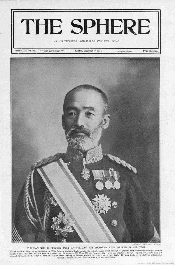 해외 신문 표지에 실린 노기 마레스케 (출처 Illustrated London News, 7 January 1905)