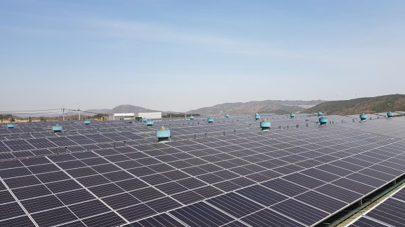 국내 한 산업단지에 설치된 태양광 패널의 모습