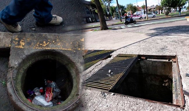 사진=뚜껑이 사라진 맨홀이 위험하게 방치돼 있다