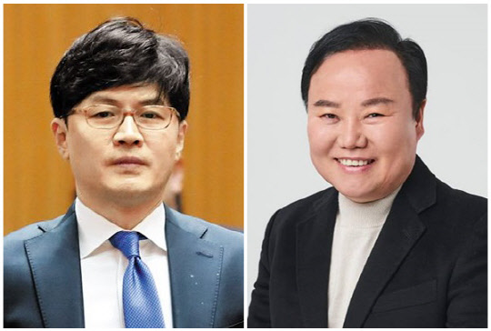 한동훈(왼쪽) 법무부 장관과 김재원 전 국민의힘 최고위원. <김재원 SNS, 연합뉴스>