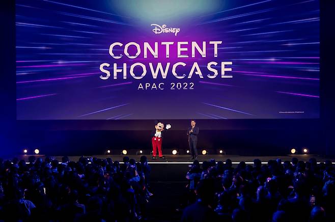 싱가포르에서 열린 ‘디즈니 콘텐츠 쇼케이스 아태지역 2022’에는 한국을 비롯해 10여개국 400여개 매체가 초청됐다. [사진 제공 = 디즈니]