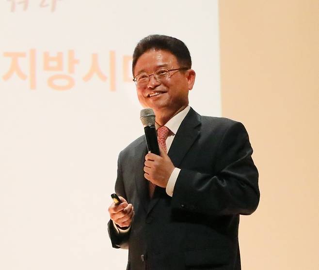 특강하는 이철우 경북도지사 (사진=금오공과대학교 제공) *재판매 및 DB 금지