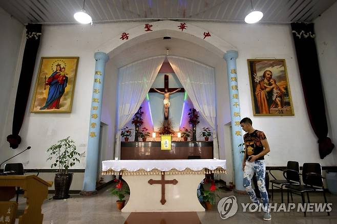 중국 저장성에 있는 가톨릭교회 [AP=연합뉴스 자료사진. 재판매 및 DB 금지]