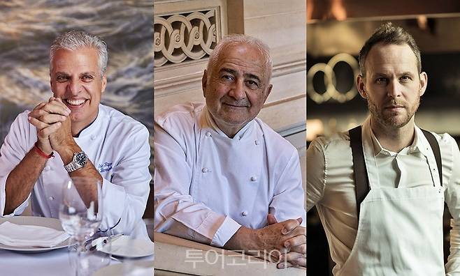 라 리스트 1위 레스토랑 3곳의 셰프 /사진 제공-프랑스 관광청