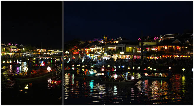 오색 등불이 점등된 투본강의 야경 / 사진 = 정윤지 여행+ 기자