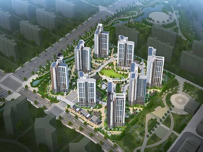 호반써밋 스카이센트럴 2차 조감도(호반건설 제공)