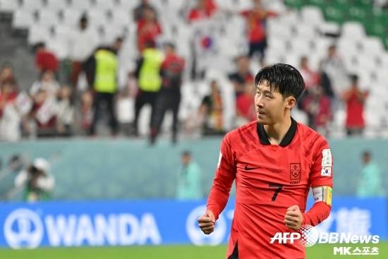 한국 에이스 손흥민은 6일 브라질과의 월드컵 16강전에 선발 출전한다. 사진=ⓒAFPBBNews = News1