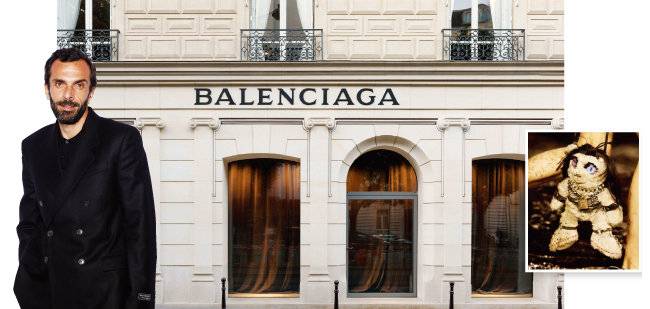 세드릭 샤버프 발렌시아가 최고경영자(왼쪽)은 테디 베어 모양의 가방(오른쪽) 광고에 대한 논란이 커지자 사과 성명문을 발표했다.