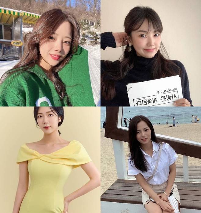 /사진='나는 솔로' 10기(왼쪽위부터 시계방향), 9기, 6기, 8기 옥순 개인 채널