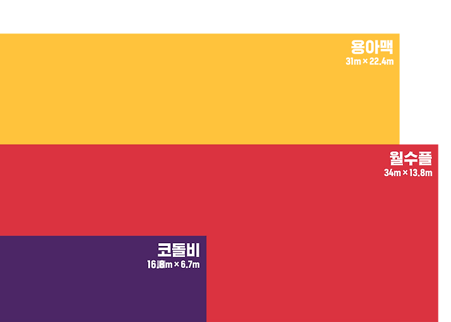 '용아맥'과 '월수플', '코돌비' 스크린 크기 비교