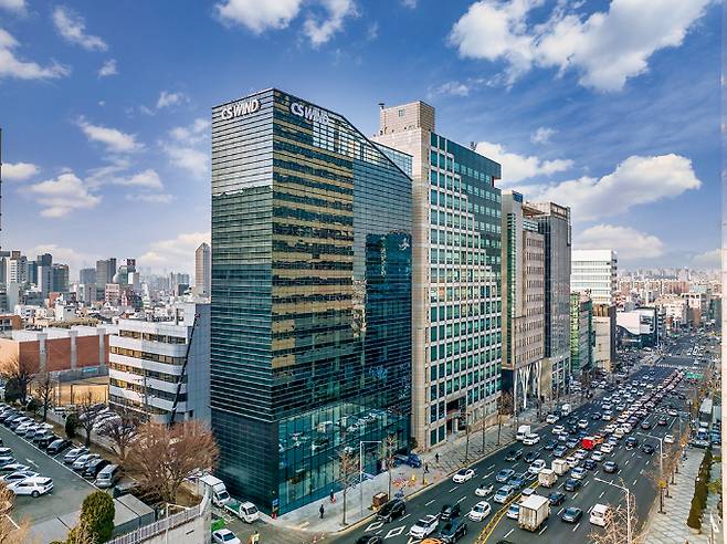 12일 오후 2시 씨에스윈드 주가가 전일보다 약 10% 상승을 기록하고 있다. 사진은 씨에스윈드 본사. /사진=씨에스윈드