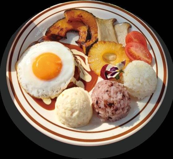 서울만남의광장이 선보이는 '맛남애 함박꽃 스테이크'. 비건 메뉴로 올해의 휴게소 대표 음식에 뽑혔다. 사진 한국도로공사