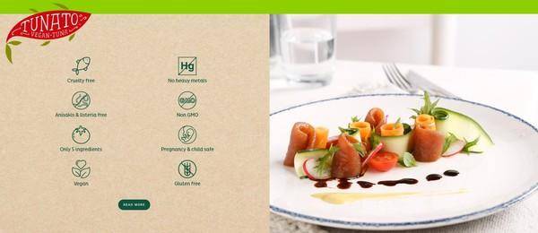 미믹 씨푸드의 대체 참치 ‘튜나토'(Tunato). 미믹 씨푸드 홈페이지 캡처