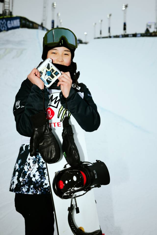 29일 X게임 여자 슈퍼파이프에서 우승한 최가온. 사진 제공=올댓스포츠