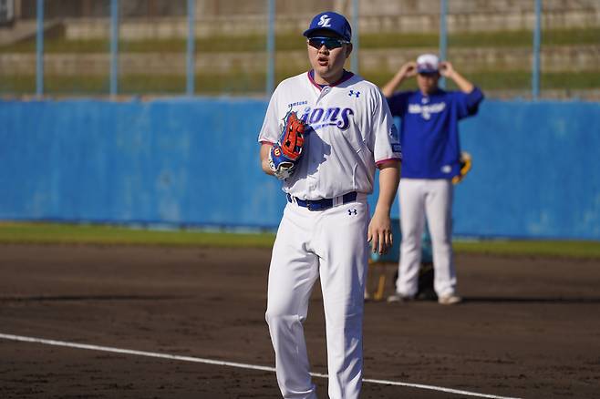 오키나와 캠프에 합류한 오재일. 사진제공=삼성 라이온즈