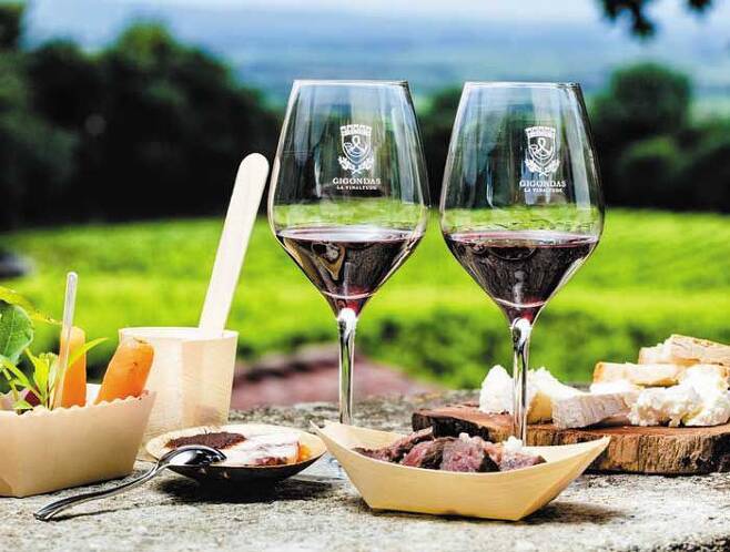 프랑스 남부 론 지방에 있는 와인 생산지 지공다스에서 생산되는 와인. 주변보다 고도가 높아 힘이 있는 와인으로 유명하다. /지공다스 와인 공식 인스타그램
