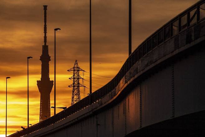 도쿄전력 송전탑의 모습.(사진=AFP)