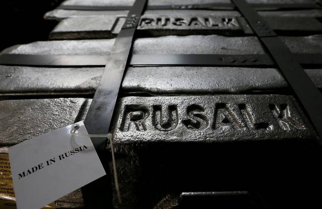 러시아 루살의 주조공장에 보관된 알루미늄. 사진=뉴스1