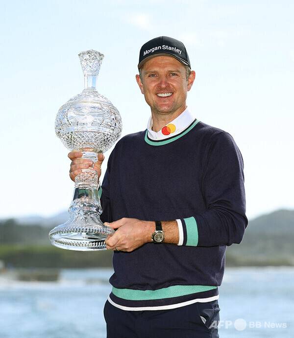 2023년 미국프로골프(PGA) 투어 AT&T 페블비치 프로암 우승을 차지한 저스틴 로즈. 사진제공=ⓒAFPBBNews = News1