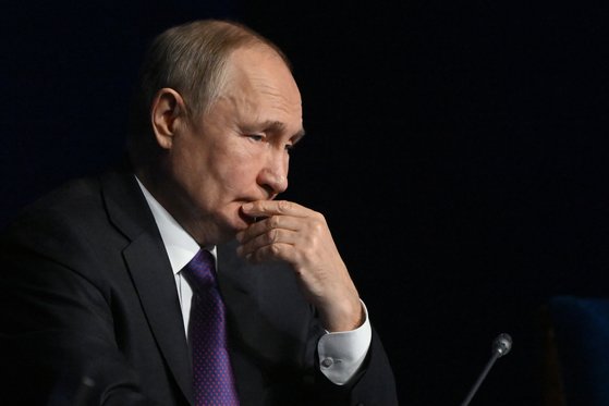 지난해 11월 29일 모스크바에서 열린 법관 회의에 참석한 푸틴 대통령. [AP=연합뉴스]