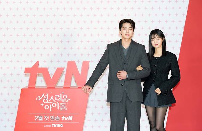 ▲ tvN 새 수목드라마 '성스러운 아이돌' 김민규, 고보결. 제공| tvN