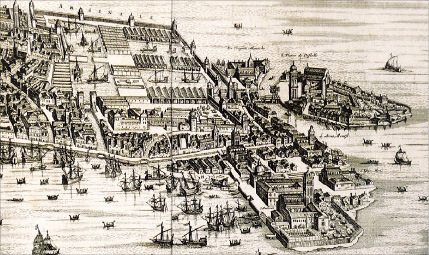 베네치아 공화국의 해군·상선 조선소 아르세날레 1724년 전경.