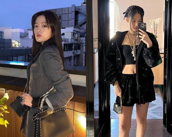 걸그룹 아이브 안유진, 블랙핑크 제니(왼쪽부터) 등 패셔니스타들의 미니 백 사랑이 지난해부터 올해까지 계속 이어지고 있다. 사진제공|안유진·제니 SNS