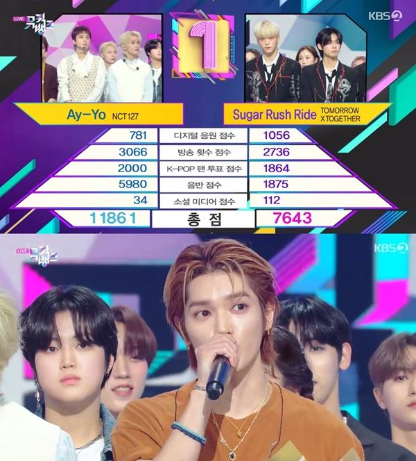 NCT127 뮤직뱅크 1위 / 사진=KBS2 캡처