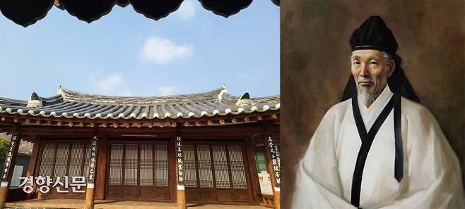 순암 안정복(초상화)을 기리기 위해 지은 이택재(사당). 순암이 편찬한 <동사강목>은 ‘고조선~고려 공양왕’까지의 통사이다. 본편 17권, 부록 3권 등 총 20권으로 구성되어 있다.|광주시청·강세구 순암 안정복 연구가 제공