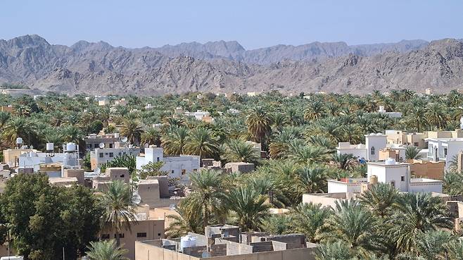 니즈와 성에서 바라본 니즈와 올드 타운의 풍경