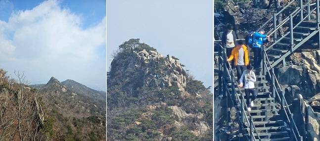 갤럭시S23 울트라로 촬영한 사진. 왼쪽부터 1배, 30배, 100배줌. 육안으로는 잘 보이지 않는 사람의 형체가 선명히 보인다./사진=백유진 기자 byj@