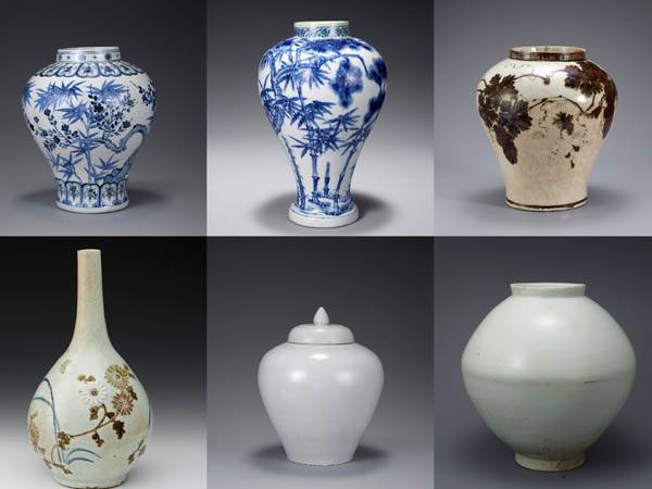 한자리에 모아둔 백자 베스트 42점 가운데는 화려한 자태를 뽐내는 백자들이 즐비하다. / 리움미술관 제공