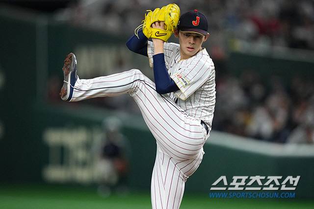 11일 체코전에 선발등판한 사사키. 3.2이닝 1실점(비자책)을 기록했다. 사사키는 21일 멕시코와 4강전 선발이 유력하다. 사진출처=일본야구대표팀 홈페이지