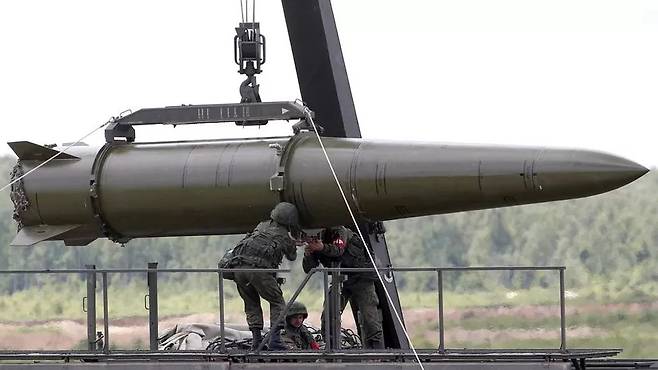 러시아 이스칸데르 미사일의 사거리는 최대 500㎞이다. / 사진=로이터 연합뉴스