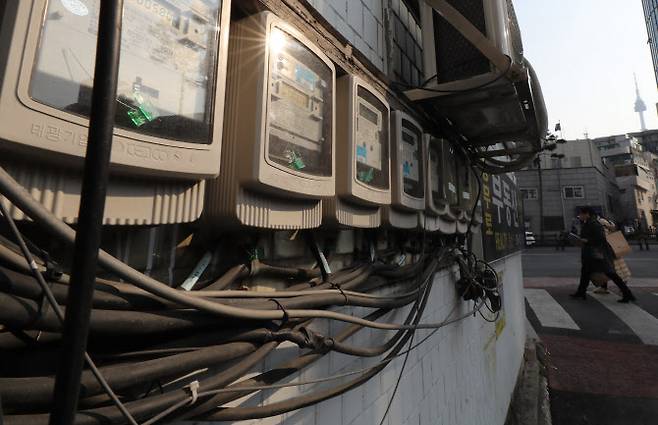 서울 시내 한 건물에 설치 되어 있는 전력량계. (사진=뉴시스)