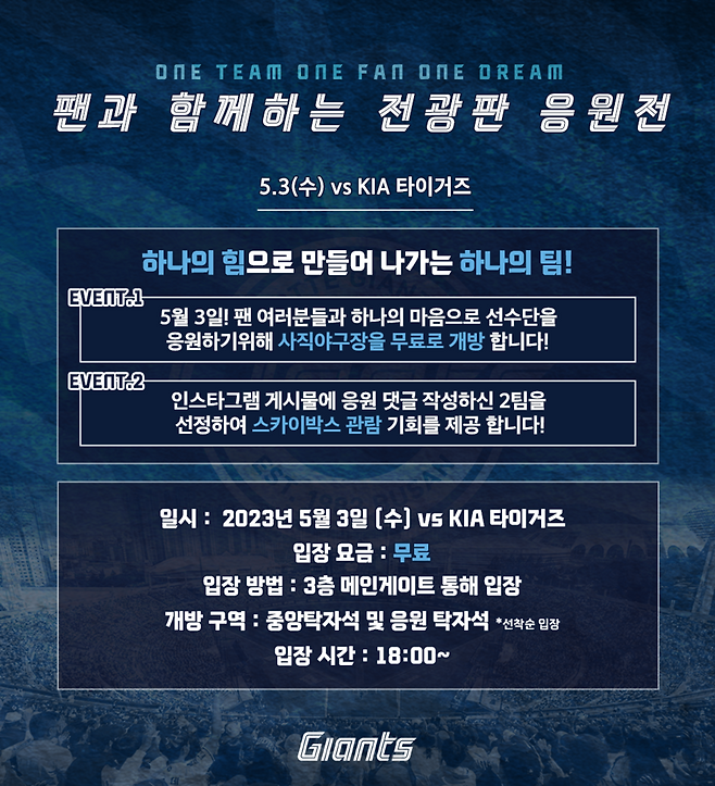 ▲ 전광판 응원전 ⓒ롯데 자이언츠