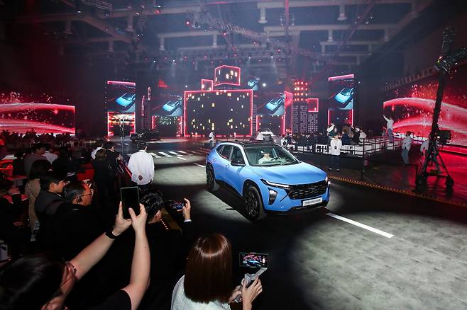 GM 한국사업장(한국GM)이 22일 오전 11시 일산 킨텍스에서 쉐보레 트랙스의 완전변경(풀체인지) 모델 '쉐보레 트랙스 크로스오버'를 공식 출시했다/사진제공=GM 한국사업장