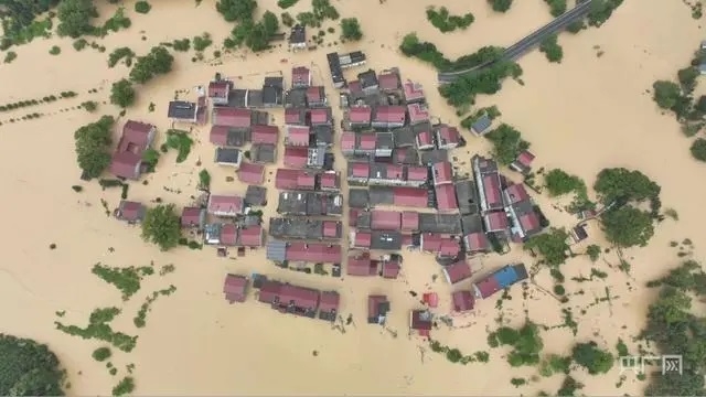 중국 장시성 폭우 [양광망 캡처]