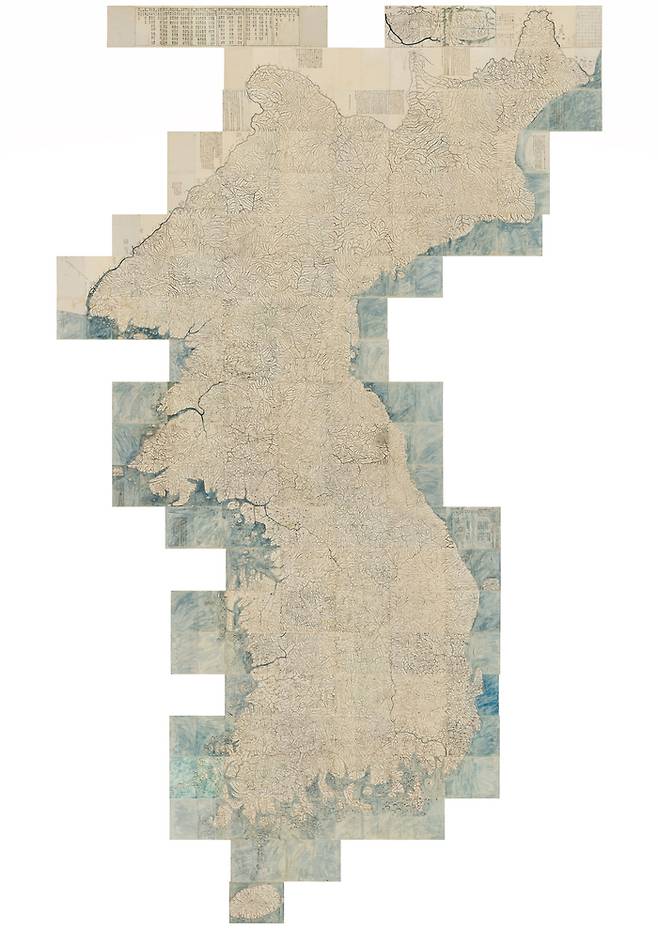 표지를 제외한 ‘대동여지도’. 문화재청 제공