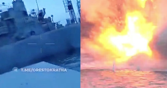 러시아 군함 이반 쿠르스함이 우크라이나 해상 드론에 공격받은 가운데 성공 여부를 놓고 양측 주장이 엇갈렸다.