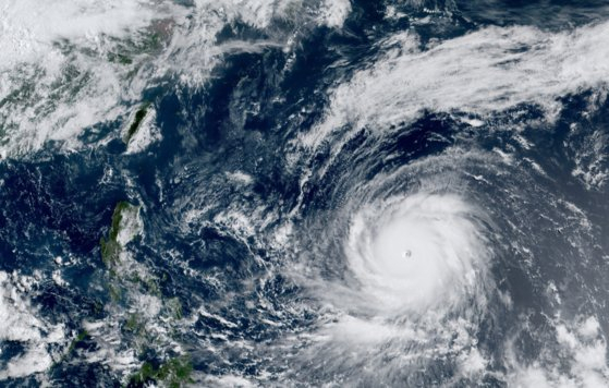 일본 히마와리 위성이 관측한 태풍 마와르의 모습. 사진제공=일본 기상청