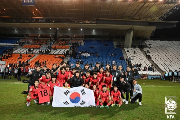 2023 U-20 월드컵 16강에 진출한 김은중호. 대한축구협회 제공