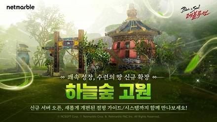 ‘블소 레볼루션’에 신규 수련의 땅 ‘하늘숲 고원’을 추가하는 업데이트가 진행됐다.