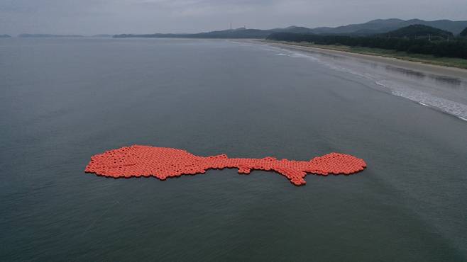 대지미술을 기반으로 하는 현대미술가인 지나 손은 2021년 지구촌 작가들의 드로잉이 포함된 튜브 1천개를 바다에 띄웠다. 이는 인류의 코비드에 대한 저항을 설치로 표현한 대지미술이었다