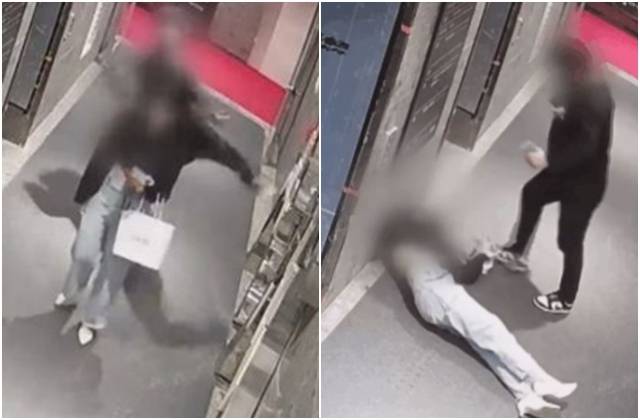 지난해 발생한 '부산 서면 돌려차기 사건' 당시 CCTV 영상. JTBC '사건반장' 방송화면 캡처