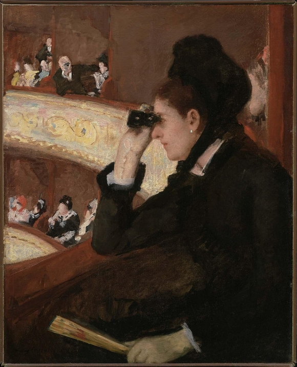 메리 커샛, ‘오페라 박스에서’, 1878년 (81.28×66.04㎝, 보스턴미술관, 미국 매사추세츠주 보스턴)