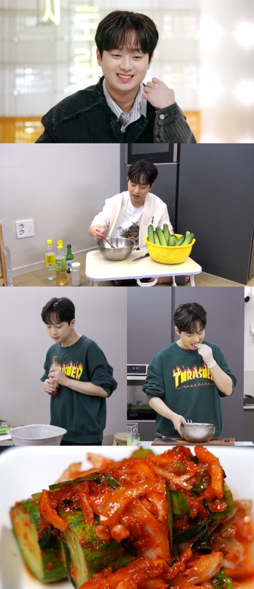Lee Chan-won presents Cucumber Side dishes at KBS 2TV  ⁇  Stars Top Recipe at Fun-Staurant  ⁇ .On the 23rd,  ⁇  Stars Top Recipe at Fun-Staurant  ⁇ , the daily life of Lee Chan-won, Ryu Soo-young and Cha Ye-ryun is released publicly.Lee Chan-won, who boasts an incredible cooking skill in his 20s, makes delicious side dishes with more delicious ingredients Cucumber for the season.Lee Chan-won, a public release VCR on the day, said he really likes  ⁇  Cucumbersobakyi, and said he likes it so much that it is a side dish he has been making since high school.In the words of Lee Chan-won,  ⁇ Stars Top Recipe at Fun-Staurant  ⁇  How did high school students think to make Cucumbersobakyi?Lee Chan-won took out his attachment tray and, without hesitation, began making Cucumber sobakyi, a cucumber that required a lot of work, as well as a spicy and savory cucumber sobakyi.In particular, unlike the usual glutinous rice starch, the public release to the ultra-short honey tip that can make Cucumbersobakyi without glutinous rice starch.What is Lee Chan-wons honey tip that Lee Yeon-bok chef also admired as a really good tip?Even after completing Cucumbersobakyi, the cow man Lee Chan-won made special onion sobakyi.Cucumbersobakyi and onion sobakyi were completed in an instant. Ryu Soo-young, who watched the VCR, admired that it would be amazing to eat meat with two  ⁇ .It is said that Lee Chan-wons cooking skill surprised everyone.The show airs at 8:30 p.m.
